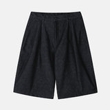 Formal Herringbone Bermuda Denim Pants