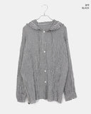 Ju-ring Frill Check Hooded Long Sleeve SH