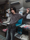 Lorins Velour Round Long Sleeve Tee
