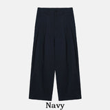 Neji two-tuck wide pants