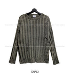 Trip Big Ribbed Damage Dyeing Washing Knit