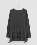 Polpen Frill Round Long Sleeve Tee