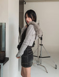 Kaeti Incision Denim Skirt Pants