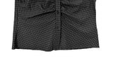 Onser Check Shirring Collar Slim Shirt