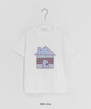 Giltbee Star Embroidered Crop Short Sleeve Tee