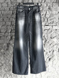 Strap Grayish Denim Pants
