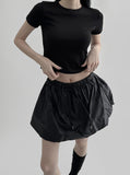 Rebed brushed cropped short sleeve T-shirt