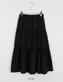 Kobaco Frill Suede Banding Long Skirt