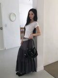 Bien Tiered Frill Banding Long Skirt