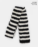 Siul Vintage Angora Striped Scarf Muffler