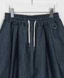 [unisex] Whiyo Keyring Raw Denim Banding Bermuda Pants