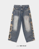 Military Camo Wide Denim