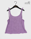 Uten Punching Flare Knit Strap Bustier Sleeveless