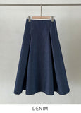 Fayle Denim Pleated Skirt