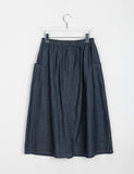 Fico Banding Cargo Denim Long Skirt