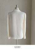 [Jewelry set] Pire Shirring Collar Blouse