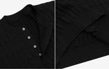 Henley Neck Cable Short Sleeve Knit