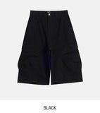 Teens side snap pocket bermuda pants