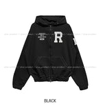 Solid Patch Stitch Two-Way Work Jacket
