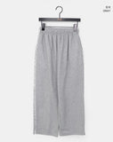 [Brushed] Edie Lace Banding Strap Training Wide Long Pants