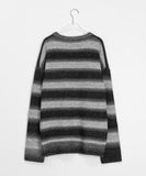 [unisex] Rikina Gradient Stripe Wool Over Knit