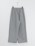 [unisex] Helkan Keyring Pintuck Banding Wide Pants