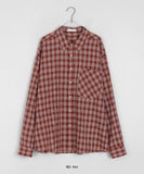 [unisex] Lilky Pocket Check Over Shirt
