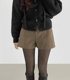 Year-End Party Look Mood Wool Luxury Short Pants