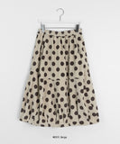 Koneki corduroy cut dot balloon midi skirt