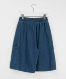 Nelk Banding Cargo Denim Bermuda Pants