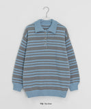 Pyopun Stripe Over Collar Knit