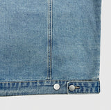 Drape hood denim jacket
