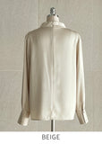 Atte Satin Pin-Tuck Blouse