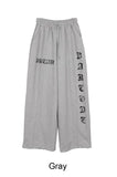 Bello Crack Lettering Wide Pants