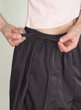 [MADE] Corken incision side ribbon strap wide two-way nylon pants