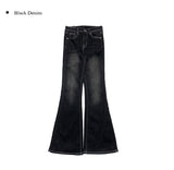 Longdi Bootcut Black Blue Washing Denim Pants