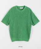 [unisex] Hippon Linen Round Over Short Sleeve Knit - Linen 55%