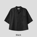 Someday Open Collar Short Sleeve Shirt