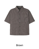 Luper crop check shirt