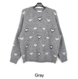 Lucien Angora Heart Knit