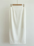 Laend Cool Basic Back Slit H-Line Skirt