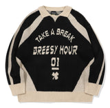 Racing Collar Pullover Knit