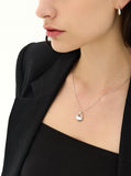 Champagne Moon Silver Hobo Necklace