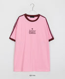 [unisex] Lunky Track Color Matching Ringer Over Short Sleeve Tee