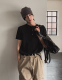 Becue Chrome Henry Neck Short Sleeve T-Shirt