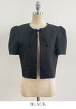 Demin Round Puff Short Sleeve Jacket