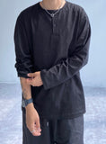Henry Neck Silket Loose T-Shirt