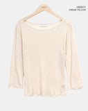 Andin Layered Tencel Three-Quarter Sleeve T-Shirt