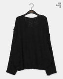 Aque Boatneck Off Shoulder Ribbed Angora Knit