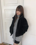 [Muffler SET] Dori Muffler Loose V-Neck Knit